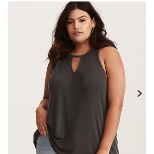 Super Soft Black Rib Knit Tank size 6